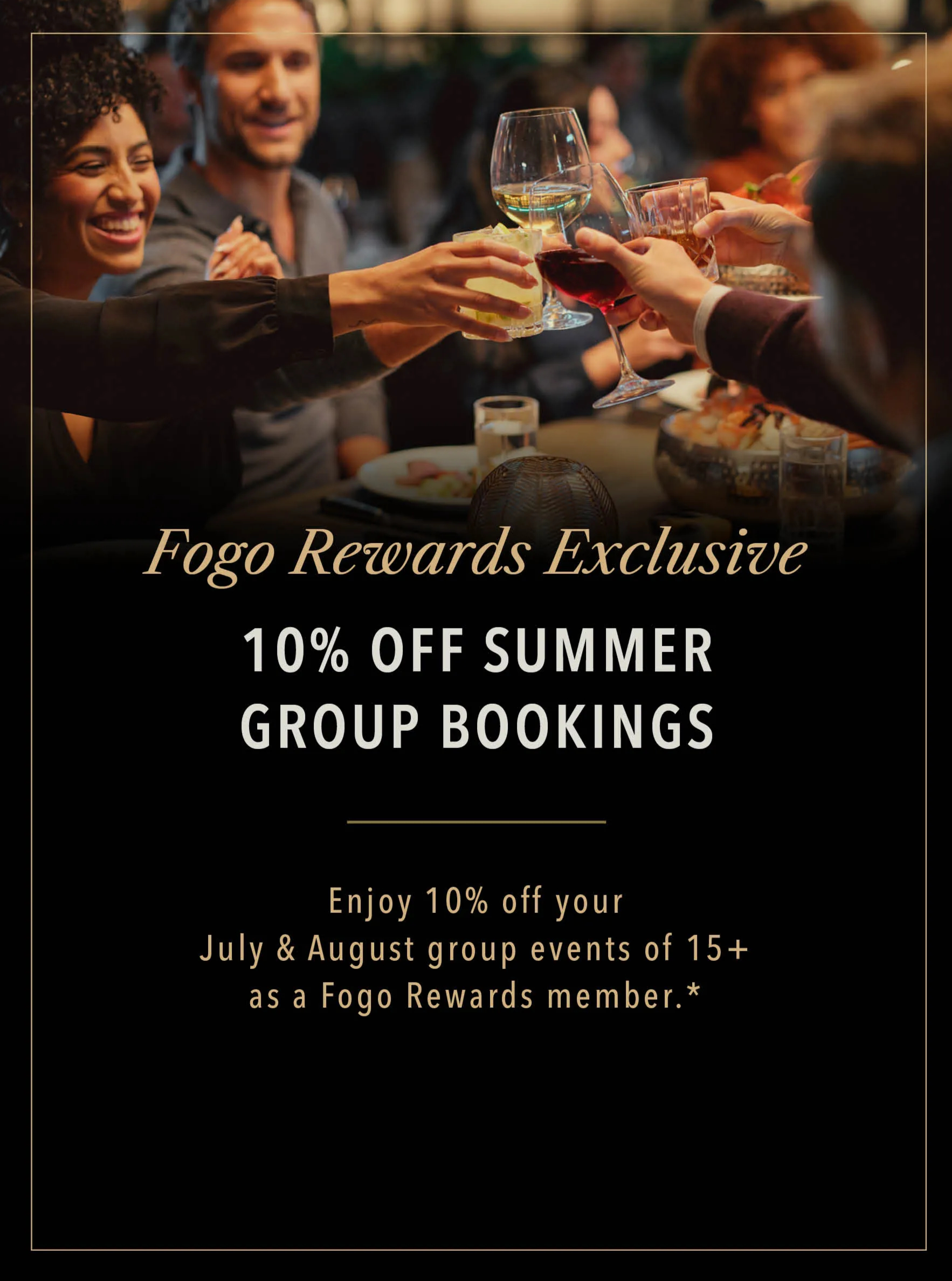 10% off Summer Bookings for Fogo Reward members