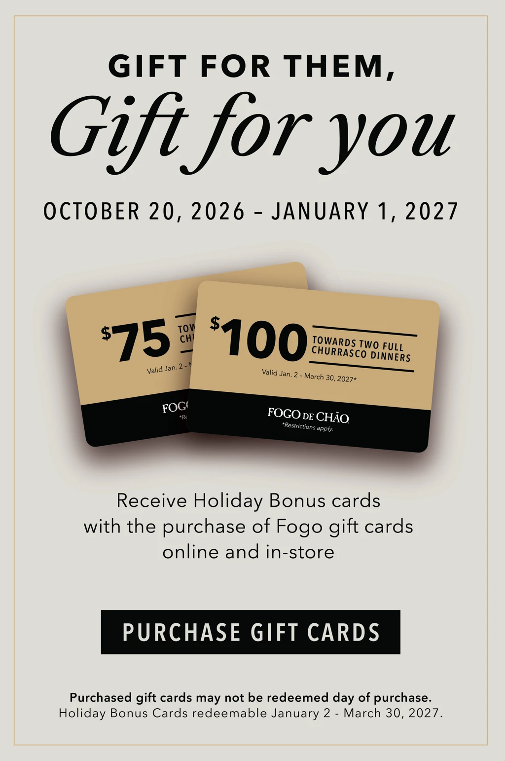 Enter to win - Free Fogo for a year